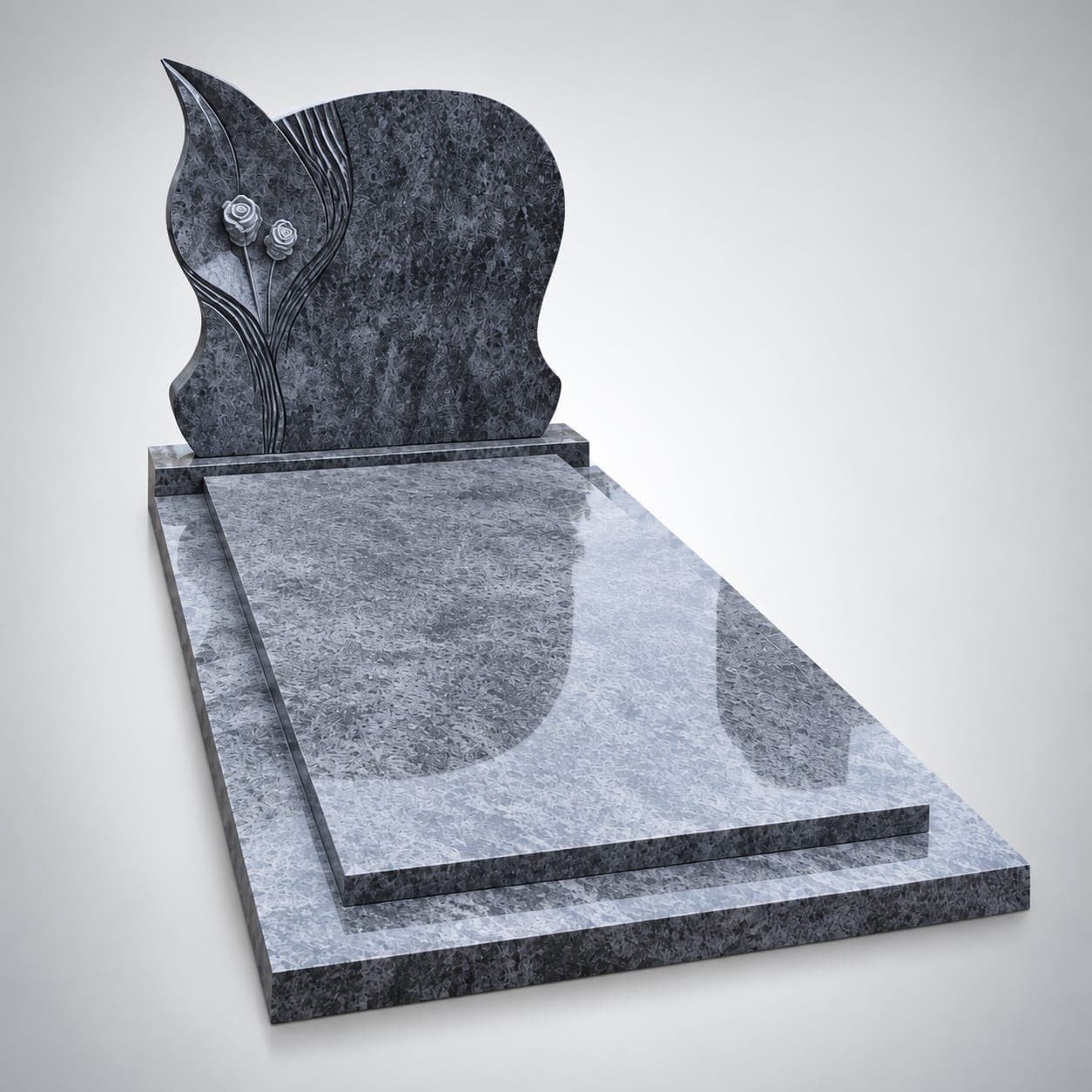 Grafmonument van donker graniet
