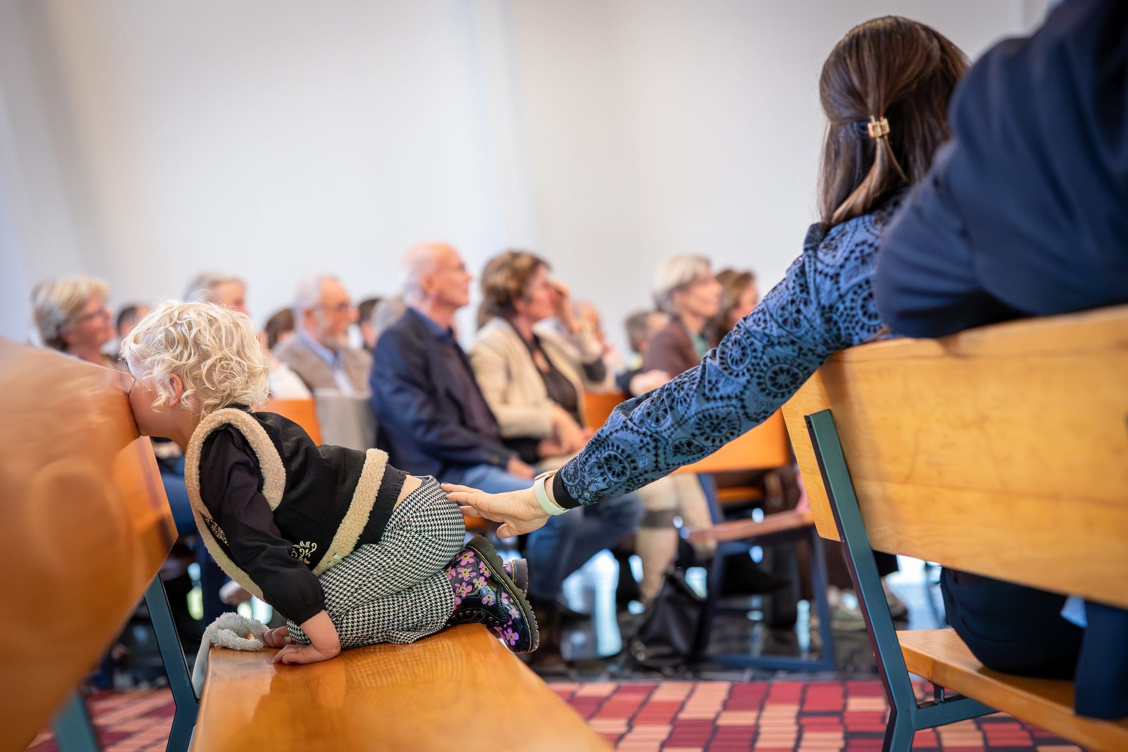 Aanwezigen tijdens de afscheidsdienst